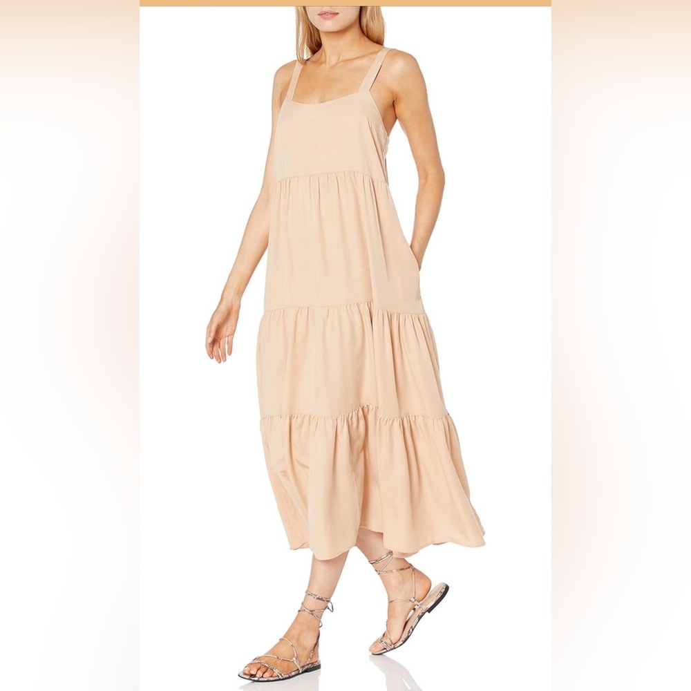 X21 The Drop Women's Britt Tiered Sleeveless Maxi Dress with Pockets - Size: XXS